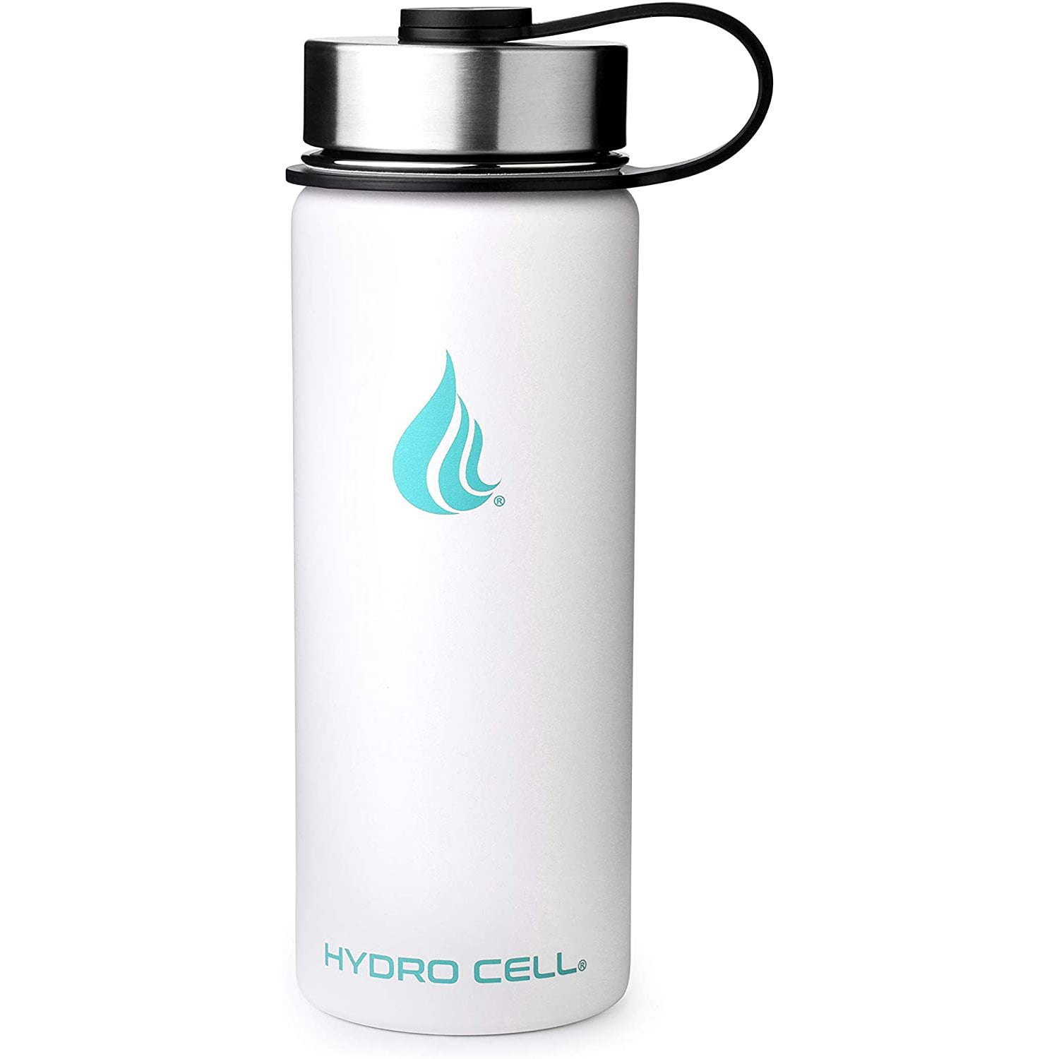 Hydro Flask Stainless Steel Water Bottle, Wide Mouth, Color White, 18 Ounce