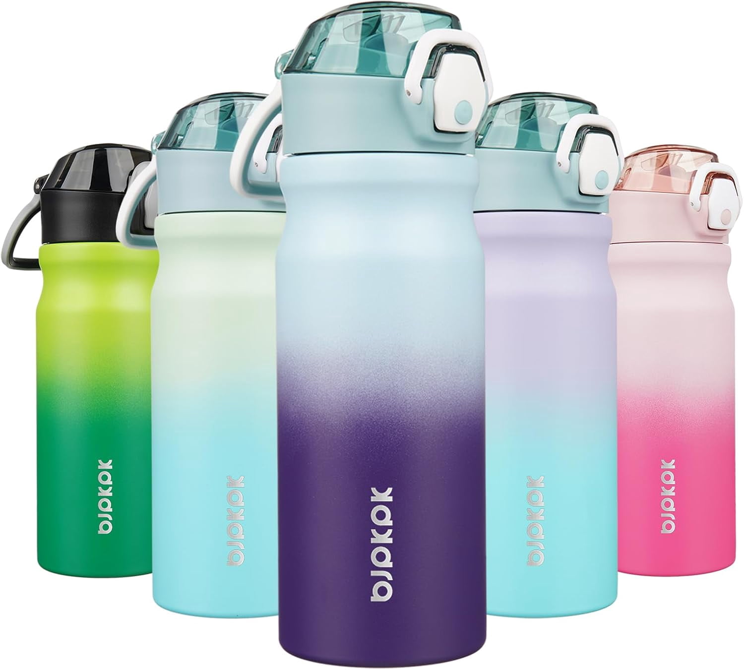 18oz Insulated Water Bottle with Straw Stainless Steel Double Wall ...