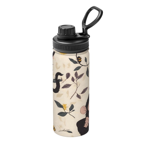 18oz Sports Insulated Kettle Double Wall Vacuum Insulated Water Bottle With Leak Proof Flip Lid For Gym Outdoor Commuting Camping The Little Orangutan Huah And The Bee