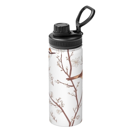 18oz Sports Insulated Kettle Double Wall Vacuum Insulated Water Bottle With Leak Proof Flip Lid For Gym Outdoor Commuting Camping Bird (2)