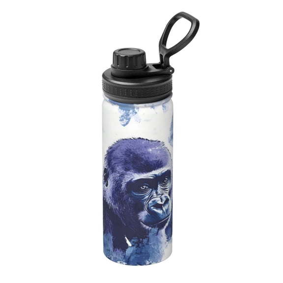 18oz Sports Insulated Kettle Double Wall Vacuum Insulated Water Bottle With Leak Proof Flip Lid For Gym Outdoor Commuting Camping The Wise Gorilla