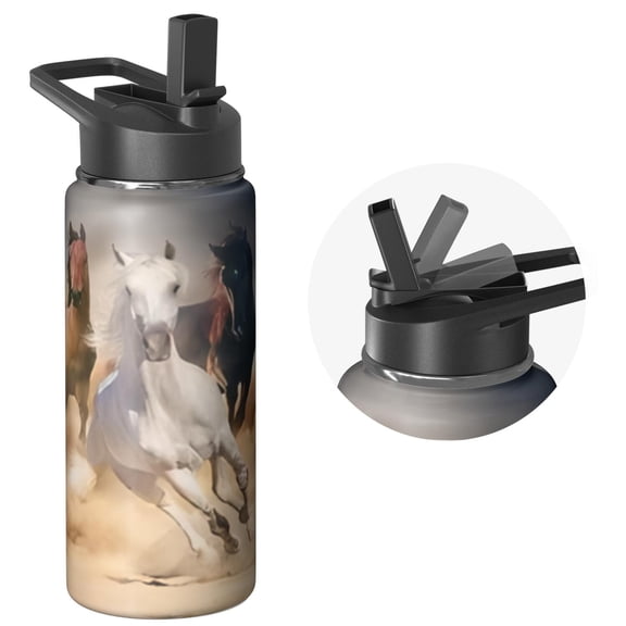 18oz Stainless Steel Animals Themed Design Animals Themed Water Bottle for Camping & Hiking Sports Vacuum Insulated Leak Proof Hot Cold