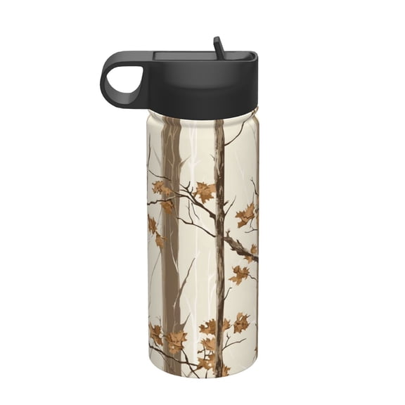 18oz Thermal Space Pot With Straw Stainless Steel Thermos Cup Double Insulation For Outdoor Sports Commuting Camping Woods Camouflage Tan_4