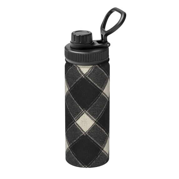 18oz Three-Finger Cover Space Pot 2.9×9in Durable And Practical No Smell No Smell For Outdoor Sports Commuting Camping Argyle Plaid Dimgray_1