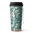 thumbnail image 1 of 18oz Travel Coffee Mug, 316 Stainless Steel Vacuum Insulated Tumbler with 2-in-1 Straw Lid & Strap, Camouflage Print, 1 of 6
