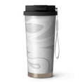 thumbnail image 1 of 18oz Travel Coffee Mug, 316 Stainless Steel Vacuum Insulated Tumbler with 2-in-1 Straw Lid & Strap, Liquid & Marble Print, 1 of 6