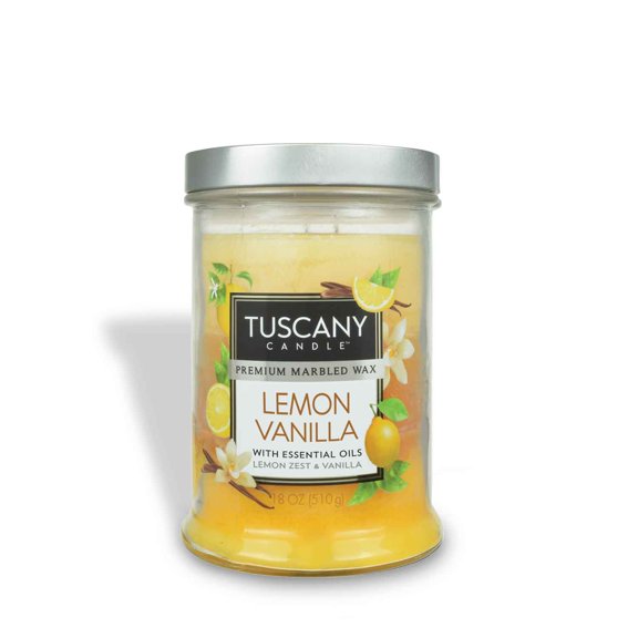 Tuscany Candle Lemon Vanilla Scented Candle, 18 oz