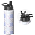 thumbnail image 1 of 18oz Vacuum Insulated Flamingo Themed Water Bottle for Wilderness Trekking Camping Sports Stainless Steel Leak Proof, 1 of 6