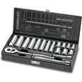 thumbnail image 1 of CHANNELLOCK 3/8-inch SAE Drive Socket Set, Includes Standard and Deep-Well Sizes, 6-Point Sockets, Durable Steel Case, 18 pieces (38181), 1 of 5