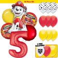 thumbnail image 1 of 18pc Paw Patrol Marshall Fire Truck Dalmatian Doggy Marshall Birthday Balloon Party Kit with 40" Red Number 5 Balloon - Birthday Party Decoration Supplies, 1 of 11