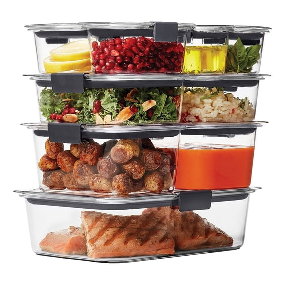 18pc Plastic Food Storage Container Set: Clear, Microwave & Freezer Safe, Dishwasher Safe, Lids Included
