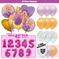 thumbnail image 1 of 18pc Rapunzel Balloons Tangled Bouquet Kit with 42" Pink Number 2 Foil Balloon - 2nd Birthday Party Decor Decoration Supplies, 1 of 9