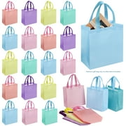 18pcs 8.7x4.3x9 colored shopping bags with handles, bulk and retail packaging bags, suitable for business, craft groceries, boutiques, parties and weddings.