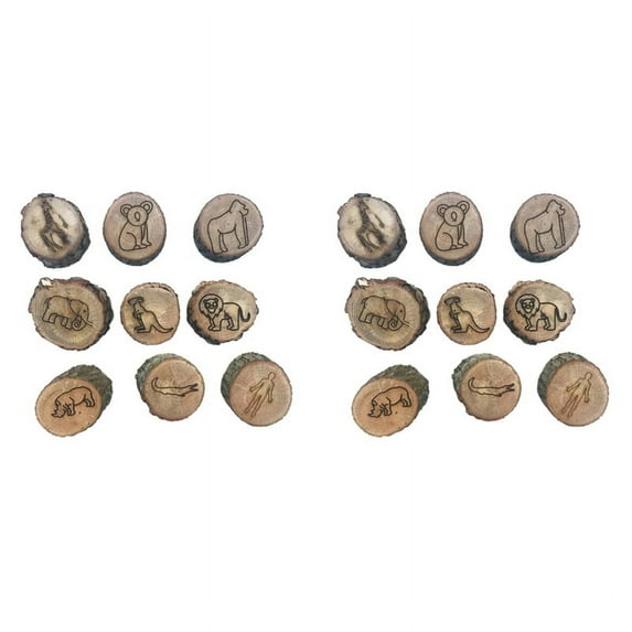 18pcs Animal Tracks Stamps Mould Animal Footprints Engrave Wooden Children Toys Muddy Ground Snowfield Step Print