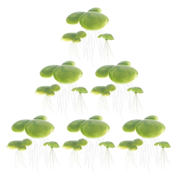 MLINS 18PCS Plastic Aquarium Plants Fish Tank Artificial Mini Duckweed Floating Plants Aquarium Fake Water Plant Aquatic Plants Fish Tank Artificial Plants Floating Fish Tank Plants