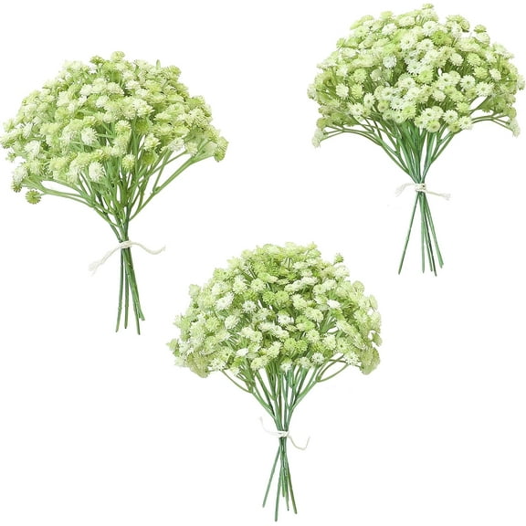 18pcs Artificial Babys Breath Gypsophila Greenery Sprays, Real Touch Sage Green Fake Flowers for Wedding Bouquets Centerpieces Floral Arrangements and Decorations