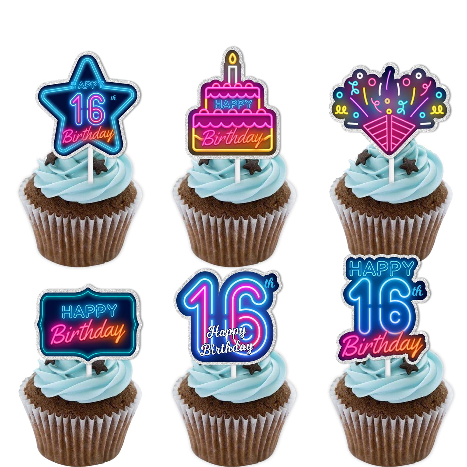 18pc Brown Glitter Mouse Cupcake Toppers - Cute Dessert Decor For Movie Night, Pet Theme & Birthday Parties 3 thumbnail image