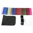 18pcs Camera Gel Filter Kit Transparency Color Film Plastic Sheets