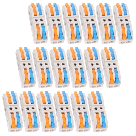 Raindrops 18-Pack Lever Wire Connectors, Quick Connect Terminal Blocks with Copper and Nylon for Electrical Wiring Projects