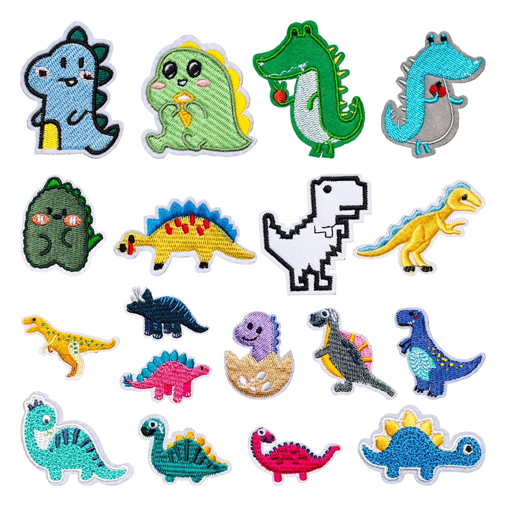 Embroidered Dinosaur Iron On Sew Patch Animal Jacket Jeans Kids - Foto 4