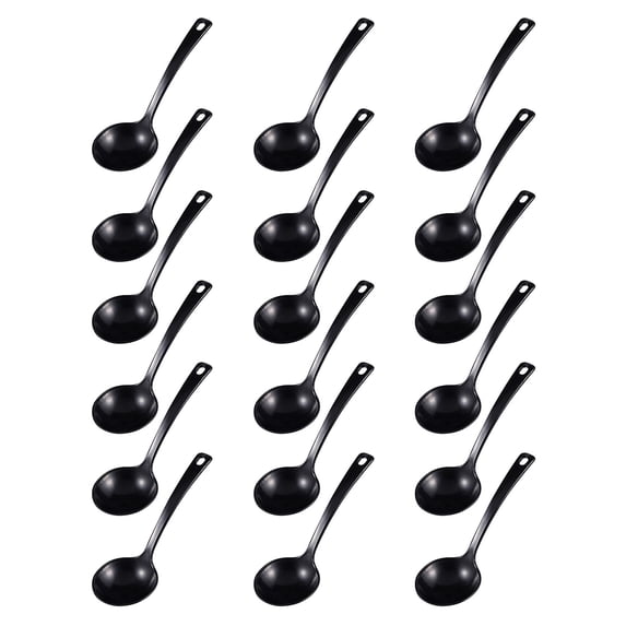 HOMEMAXS 18pcs Large Disposable Spoons for Home Porridge and Hot Pot