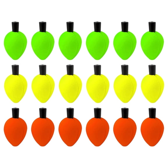 18pcs Floating Bobbers Indicators Fishing Bobbers for Freshwater Saltwater Foam Indicators Float Fly Fishing Float