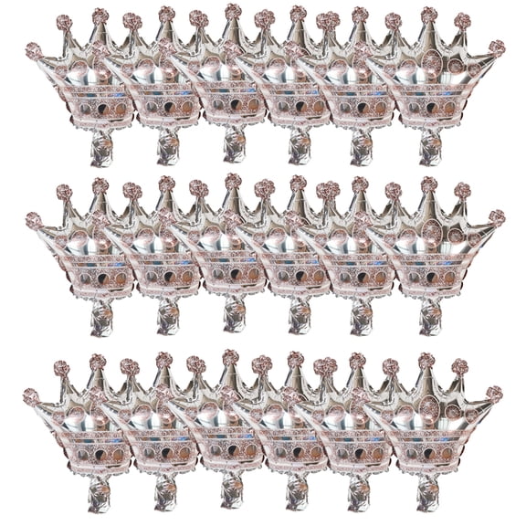 18pcs Gold Silver Mini Crown Aluminum Foil Balloons Princess Baby Shower Wedding Birthday Party Decoration Supplies