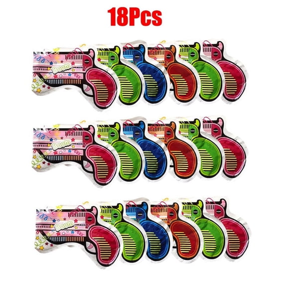 18pcs Inflatable Toy Fireworks Gun, 6.7ft Ultra Long Range, Handheld Confetti Poppers Cannons, for Wedding Birthday Graduation Fun Party Supplies Decorations and Favors