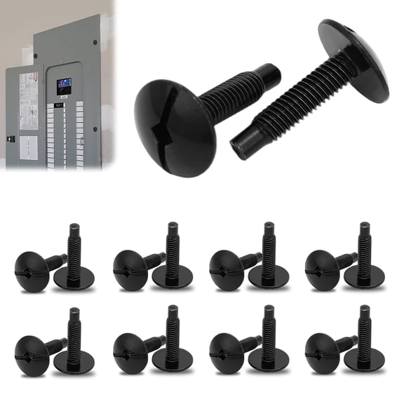 18pcs Load Center Cover Replacement Screws, Durable Electrical Panel Screws Compatible with Square D S106 & Siemens ECTS2 for QO & Homeline Panels Murray Load Centers (Black)