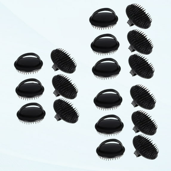 18pcs Massage Shampoo Scalp Scrubbing Brush Head Hair Scratcher Scalp Massager Shampoo Brush Handheld Hair Massager Scalp Massage Brush Cleaning Brush Plastic