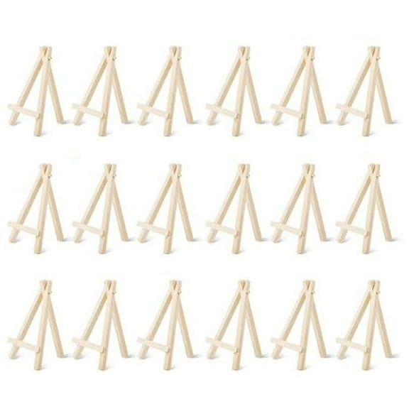 18pcs Mini Wood Display Easel,Small Wooden Easel for Small Canvas Holder,Kids Crafts,Signs,Photos,Gift,DIY Crafts