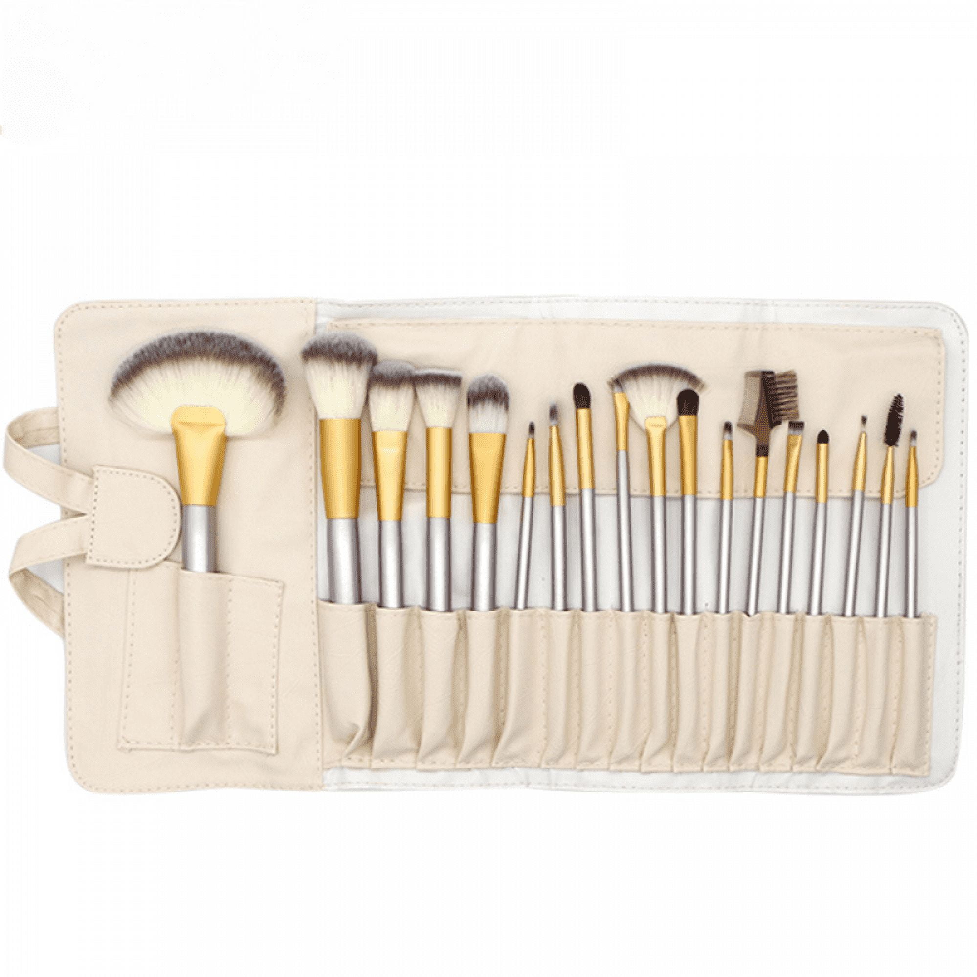 18pcs Silver Makeup Brush Set Eyeshadow Brush Loose Powder Brush Beauty Tool 4072