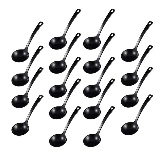Raindrops 18pcs Disposable Spoons Large Spoons Home Porridge Spoons Hot Pot Spoons