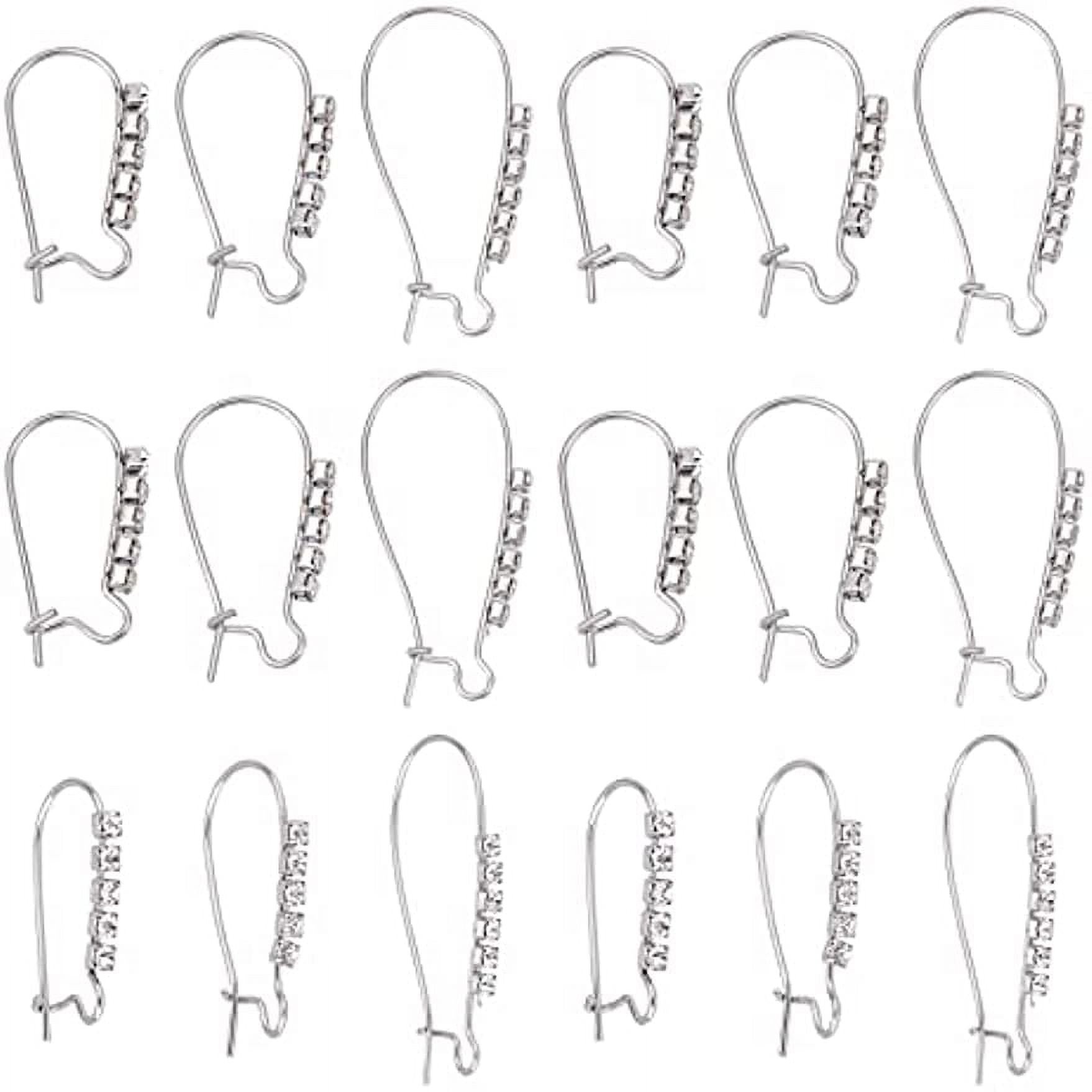 1 Box 60pcs Earring Hooks Stainless Steel Kidney Ear Wire Hook Earring  Findings for Jewelry Making Earrings Accessories DIY Golden
