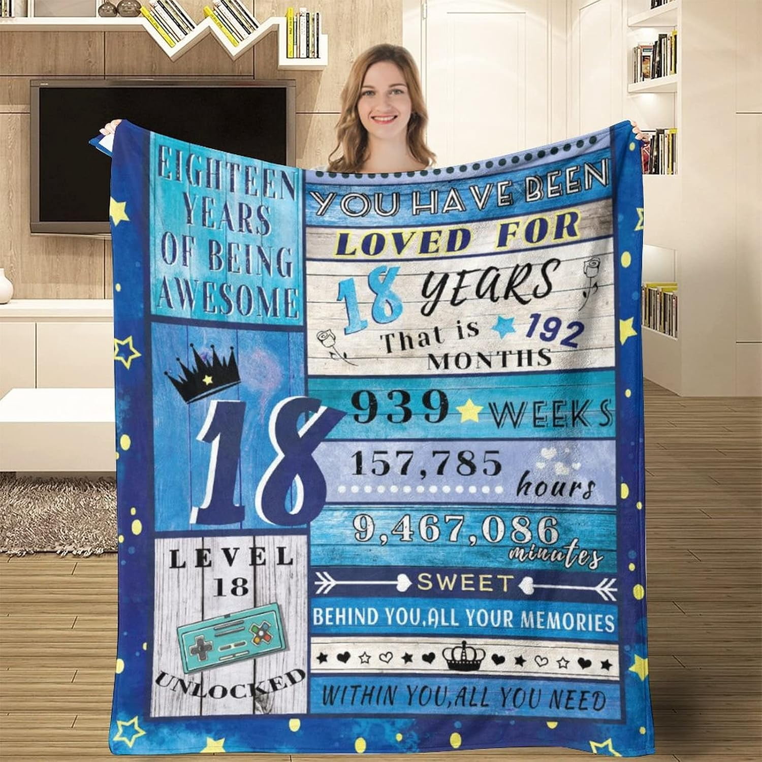 18th Birthday Blanket Gift for 18 Year Old Boys Girls 18th Birthday ...