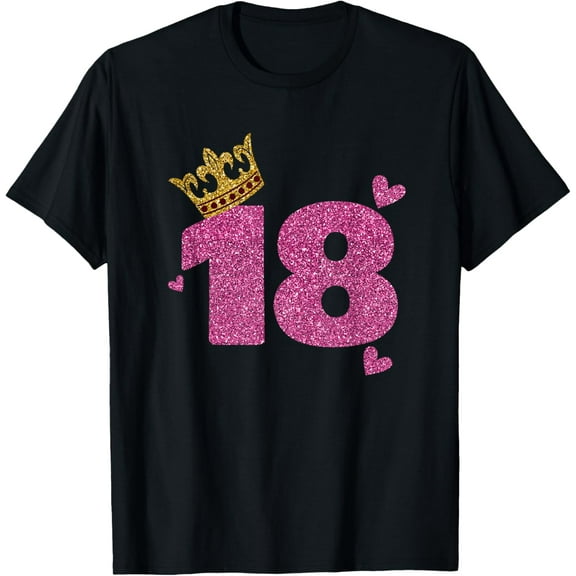 18th Birthday Crown 18 Years Old Bday T-Shirt100% cotton