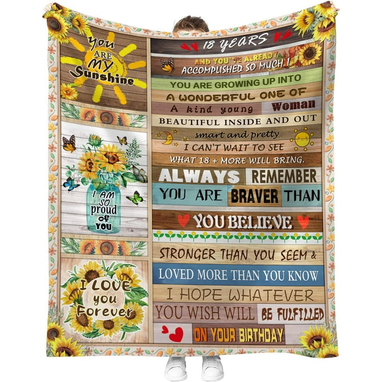 18th Birthday Gifts for Girls 18 Year Old Birthday Gifts 18 Year Blanket  Gifts 18th Funny Gift Idea 18th Birthday Gift Ideas Gifts for 18 Year Old  Female Women Girl Bestie Sister (