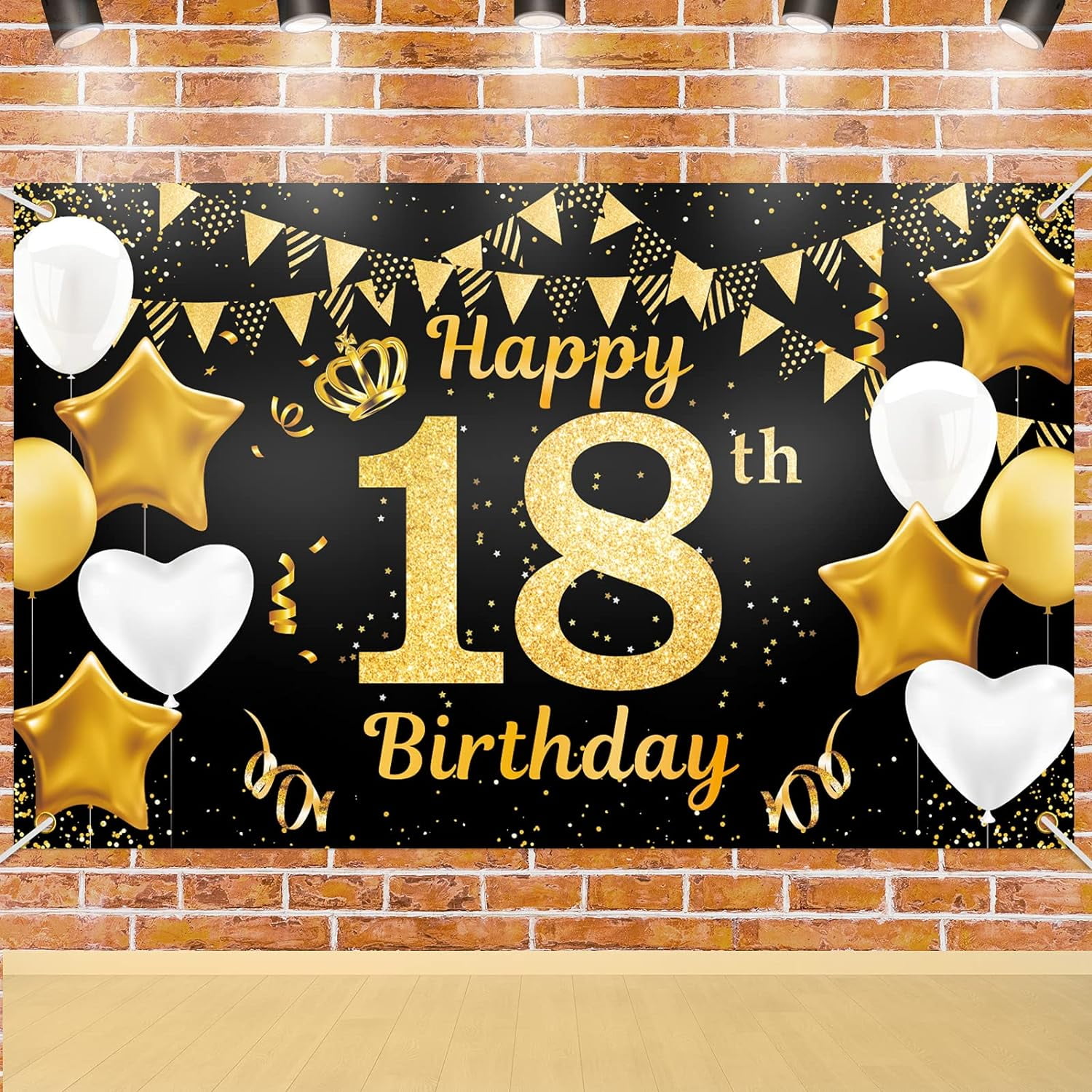 18th Birthday Extra Large Background Decoration Banner, Legal 18th Boys ...