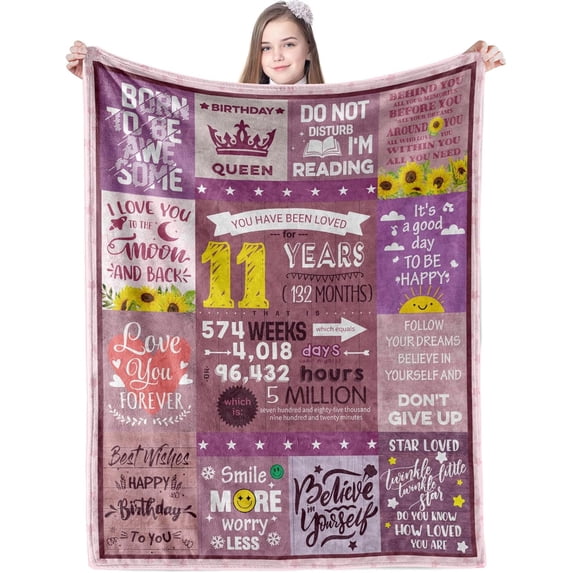 18th Birthday Gifts Blanket for Her,18 Year Old Girl Birthday Gifts Blankets 18th Birthday Decorations Blanket Best Gifts Ideas for 18 Year Old Girl Teen Girl Gifts Throw Blankets 50"X60"