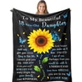 thumbnail image 1 of 18th Birthday Gifts for Daughter, Best Daughter Gifts for 18 Year Old Girl, Cool 18th Birthday Gifts for Daughter, 18th Birthday Gift Ideas for Daughter, Gift for 18th Daughter Blanket, 1 of 7