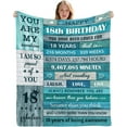 thumbnail image 1 of 18th Birthday Gifts for Girls, 18 Year Old Girl Birthday Gifts, Happy 18th Birthday Gifts Ideas,18 Year Old Gifts for Daughter Sister Bestie,18th Birthday Decorations for Girls 60"x50" Blanket, 1 of 5