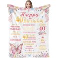 thumbnail image 1 of 18th Birthday Gifts for Girls,Birthday Gifts for 18 Year Old Girl 18th Birthday Decorations Blanket Best Gifts Presents for 18 Year Old Girl Teen Girl Throw Blankets 50"X60", 1 of 6