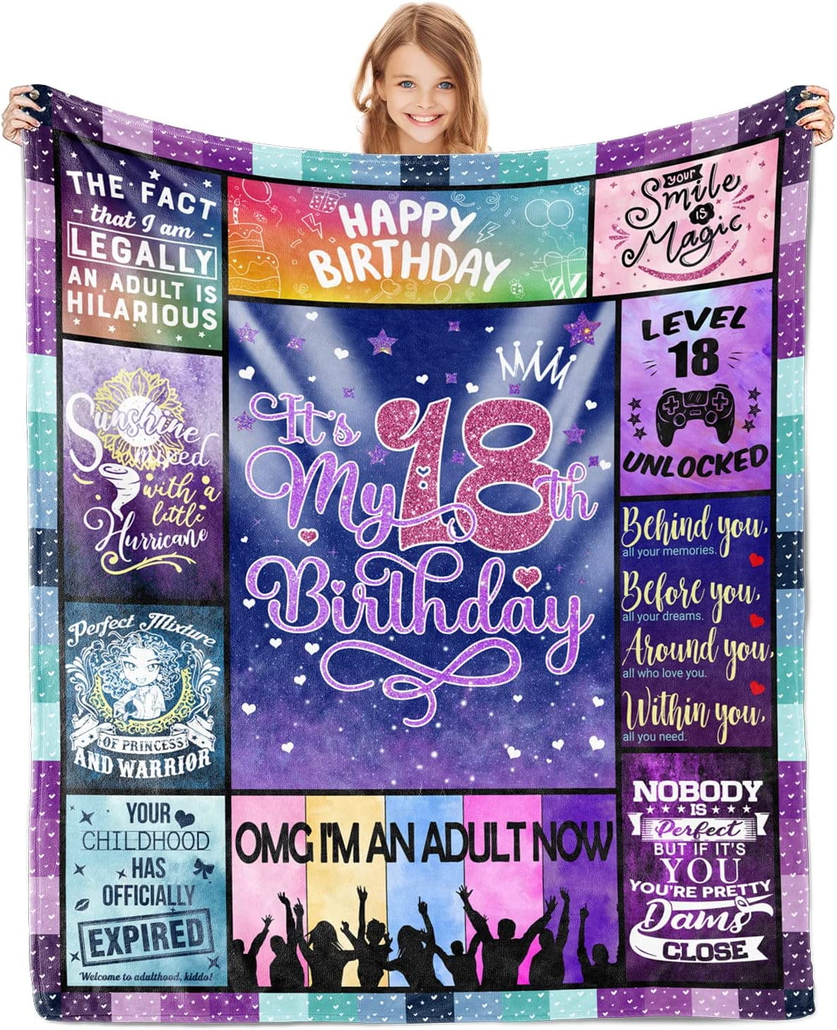 18th Birthday Gifts for Girls Blanket 50"x60" - Gifts for 18 Year Old ...