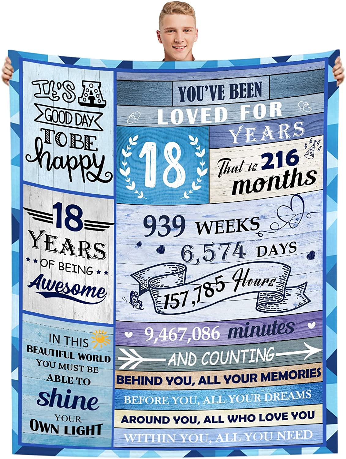 18th Birthday Gifts for Girls Boys, 18 Years Old Gifts Blanket for Her ...