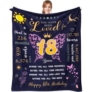 18th Birthday Gifts for Girls, Gifts for 18 Year Old Girl, 18 Year Old Girl Birthday Gifts, Happy 18th Birthday Gifts for Daughter, 18th Birthday Decorations for Girls Throw Blanket 60"x50"