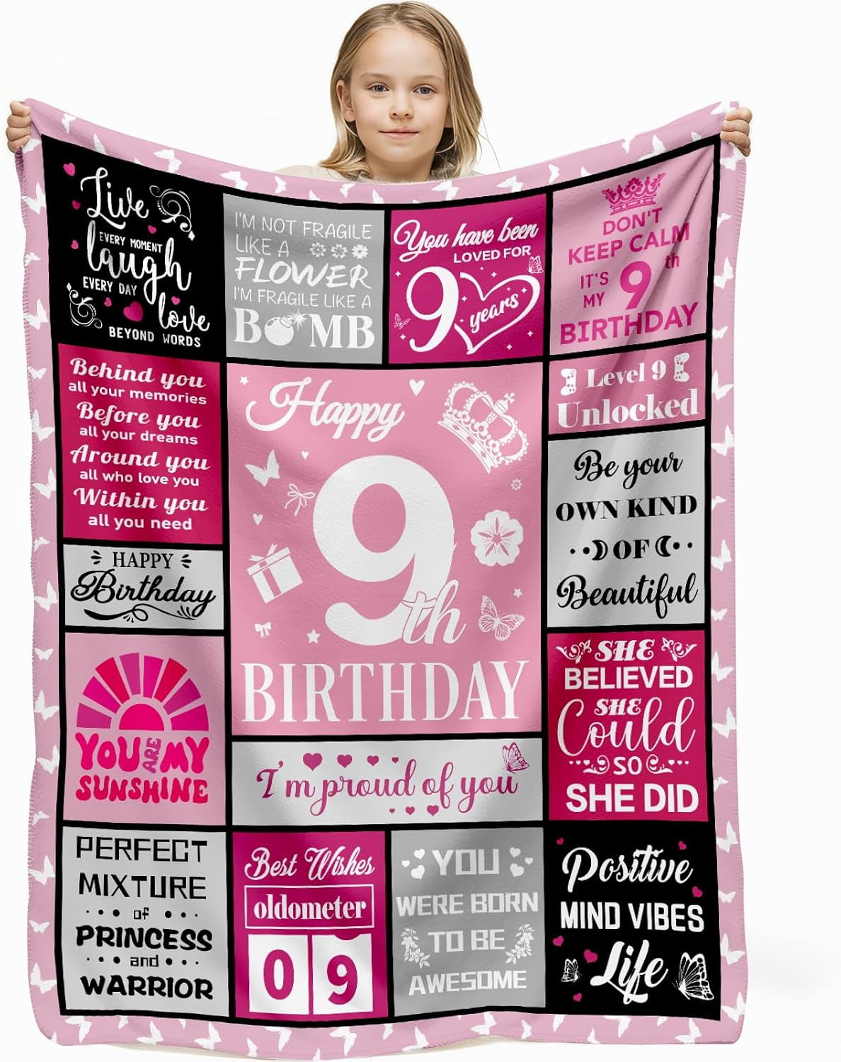 18th Birthday Gifts for Her, Pink Blanket Birthday Gifts for 18