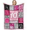 thumbnail image 1 of 18th Birthday Gifts for Her, Pink Blanket Birthday Gifts for 18 Year Old, 18th Birthday Decorations for Girl, Blanket Birthday Presents for Teen Girls Age 18, Double Digits Birthday Blanket 50"X60", 1 of 6