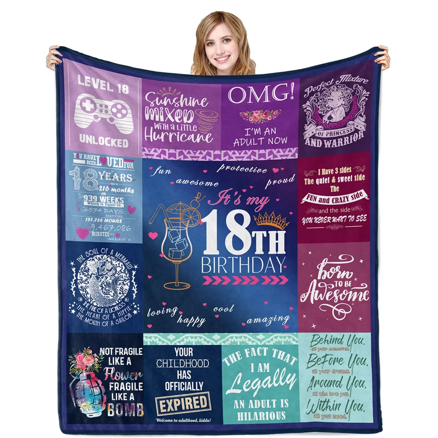 18th Birthday Gifts Ideas for - 18th Birthday r Blanket-Gift for 18 ...