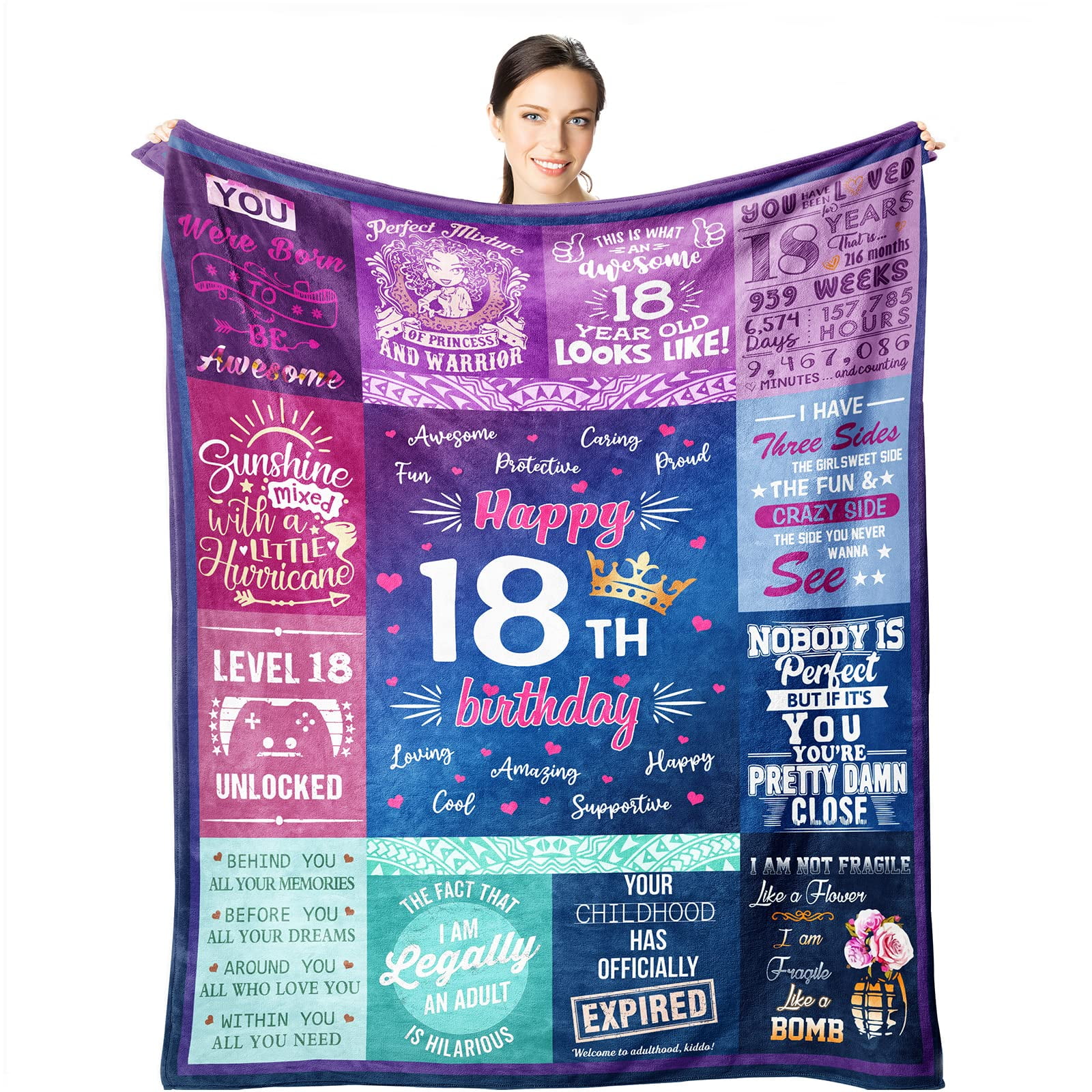 18th Birthday Gifts Ideas for GirlsGirls 18th Birthday Decor Blanket — free download