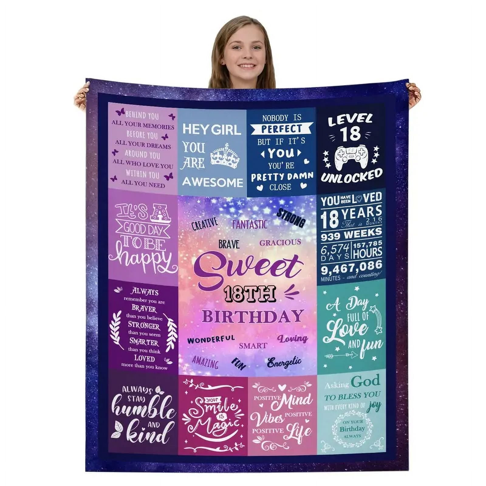 18th Birthday Gifts Ideas for GirlsGirls 18th Birthday Decor BlanketGift for 18 Year Old Girl